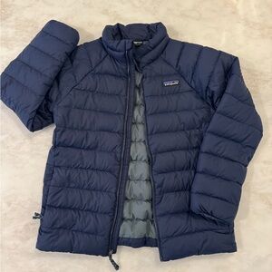 Patagonia Kids Navy Down Sweater Puffer Jacket size Medium